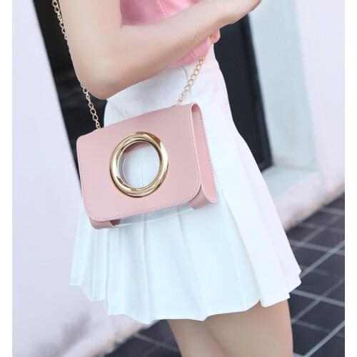 Chain Pu Leather Crossbody Bags For Women 2020 Small Shoulder Messenger Bag Special Lock Design Female Travel Handbags