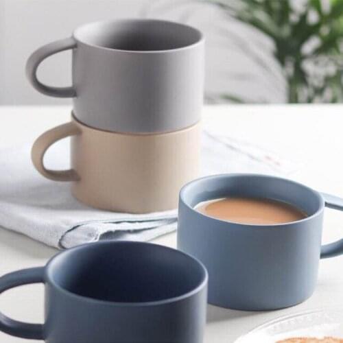 200ml Funny Mug Creative Pure Color Matte Ceramic Mug Coffee Milk Tea Cup Cute Water Cup Christmas Children Gift