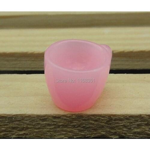 1pcs/lot resin solid light pink mini cup 16mm fairy garden gnome moss terrarium decor crafts bonsai home decor for DIY A031-7