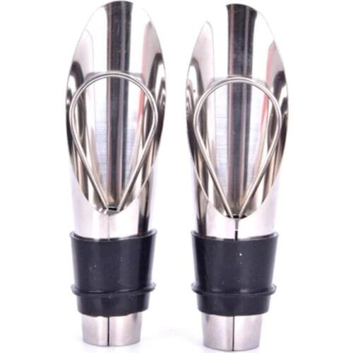 1PCS Qualified Practicality Liquor Spirit Pourer Flow Wine Bottle Pour Spout Stopper Stainless Steel Cap Red Wine Stopper