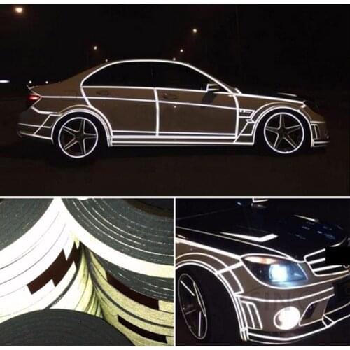 5m Car sticker Waterproof Safety Reflective tape Warning Conspicuity Sticker for Car motorcycle Tires Rim Decor Freeshipping