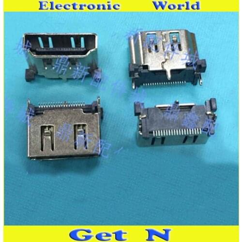 5pcs-300pcs Vertical Type 3Pins 19Pins HDMI-compatible-compatible Female Connectors Jacks SMD Type 180Degree fixed