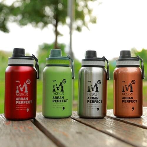 580ML/880ML Water Bottle Sport Stainless Steel Double Wall Thermal Drinkware Portable Vacuum Drink Bottles Hot Kettle
