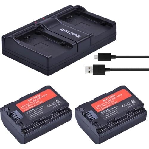 2pc 2280mAh NP-FZ100 NPFZ100 Battery+USB Dual Charger for Sony NP FZ100,,Alpha9,Sony A9,Sony Alpha9R,Sony A9R Cameras