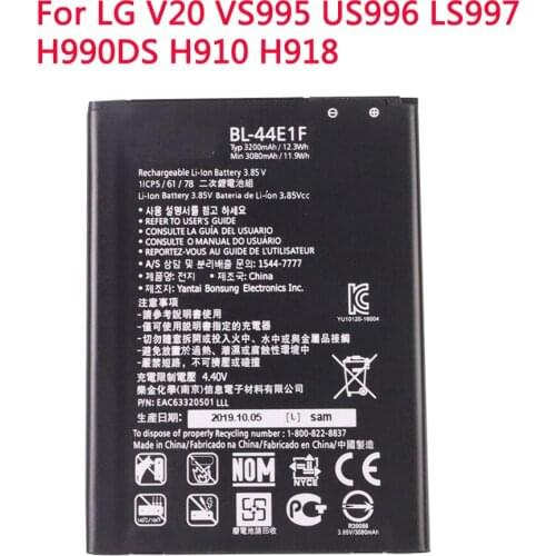 BL-44E1F Phone Battery For LG V20 VS995 US996 LS997 H990DS H910 H918 Replacement Batteries 3080mAh