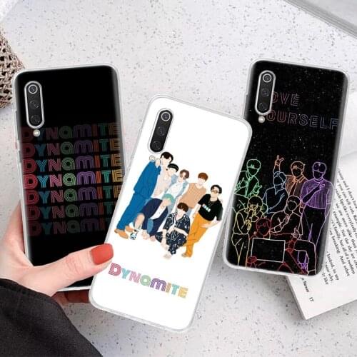 Dynamite Kpop Silicon Phone Case For Xiaomi Note 10 Mi 11 9 8 CC9 10T 9T 5X 6X A3 A2 A1 Lite Pro Poco F1 X3 Cover Coque