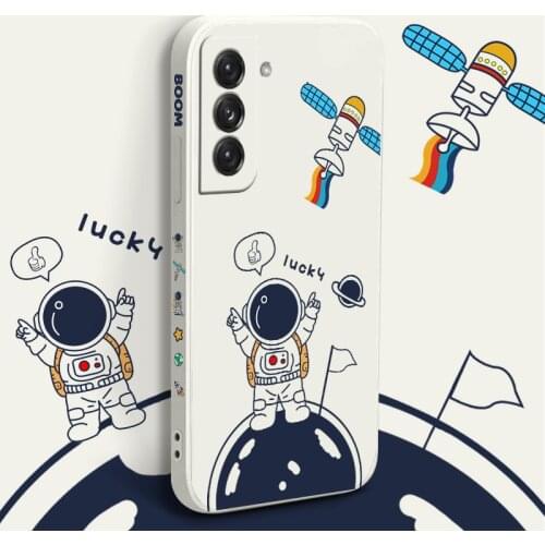 Astronaut Phone Case For Samsung Galaxy S21 S20 FE S10 Note 20 10 Ultra Plus A72 A52 A42 A32 A71 A51 A41 A31 A21S 4G 5G Cover