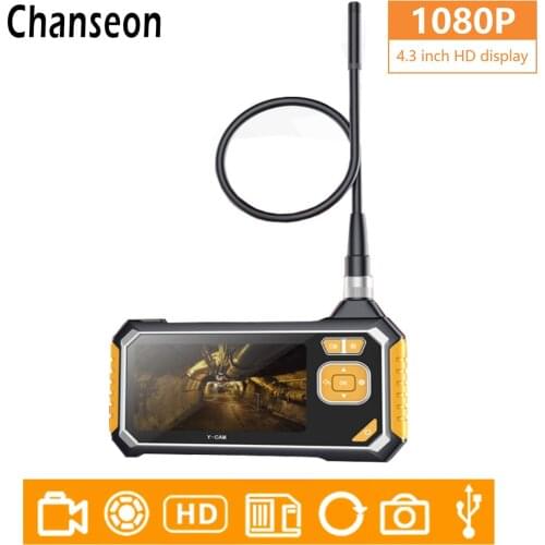 Industrial Endoscope Camera 1080P HD 4.3-inch Digital LCD Screen In Surveillance Cameras Professional Car Inspection Borescope