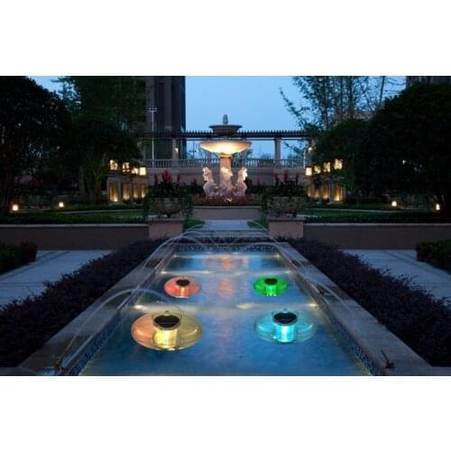 Colorful Solar Floating Lights with Thread Hole Water Floating Lights Garden Pool Atmosphere Lights Water Floating Lights