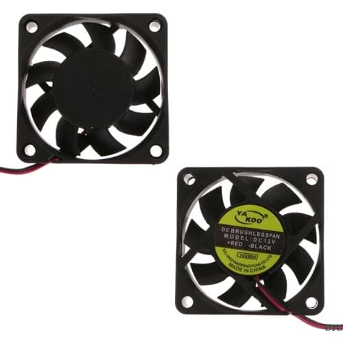 DC 12V 2-Pin 60x60x15mm PC Computer CPU System Sleeve-Bearing Cooling Fan 6015