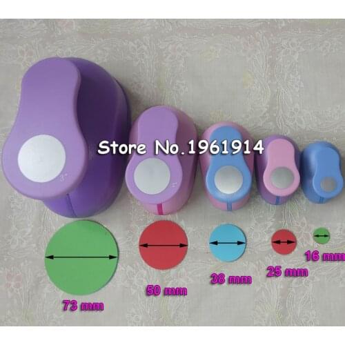 5pcs 3" 2" 1.5" 1" 5/8" circle shape craft punch Hole Paper Cutter Scrapbooking school Paper Puncher eva hole punch