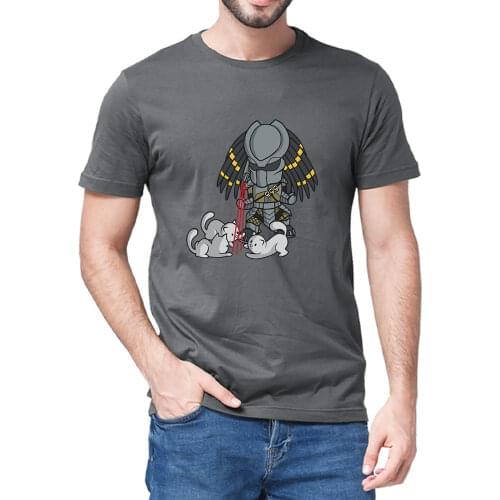 Unisex 100% Predator Cat Laser Sight Science Fiction Film Thriller Action Summer Mens Novelty Oversized T-Shirt Women Soft Tee