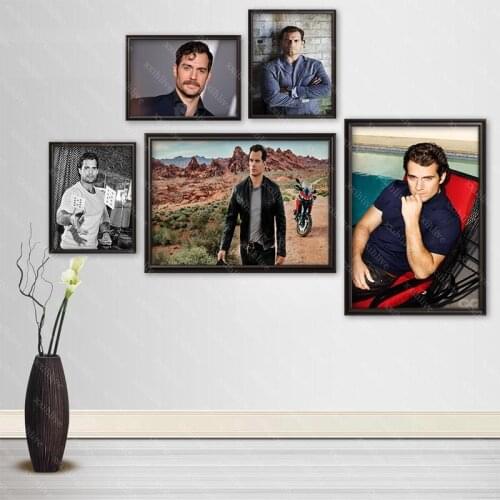 Custom Famous Actors Henry Cavill Silk Cloth Canvas Poster Home Decoration Wall Art Fabric Poster Print More Size 40x60cm