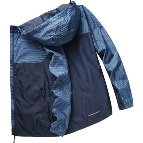 Autumn new men youth fashion leisure hooded big yards colorant match dust coat thin coat male Zipper cardigan jacket xl