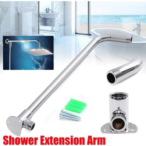 Brass Chrome Mounted Shower Head Stainless Steel Extension Arm Bottom Entry Hose