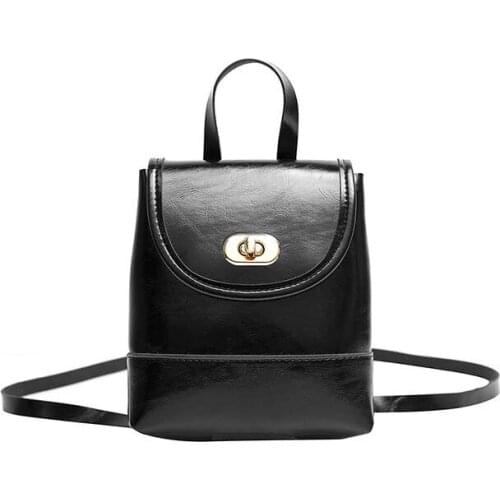 8PCS / LOT Mini Backpack Women Leather Shoulder Bags Multi-Function Small Back pack Elegant Bagpack for Teenage Girls Kids