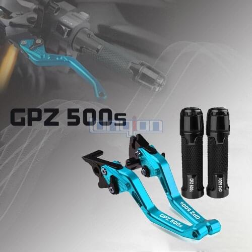 Motorcycle Accessories For KAWASAKI GPZ500S 1990-2009 Handle Grips Handlebar Motorcycles Short Brake Clutch Lever 2006 2007 2008