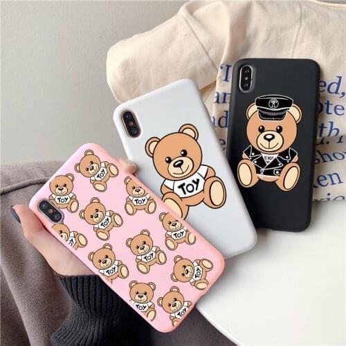 Luxury Italy Bear Case For For Huawei Honor 10i 10 20 Lite Pro 8X 9X Y7 Y6 Y9 P Smart 2019 Z Plus Nova 3 3i 5 Soft Silicon Cover