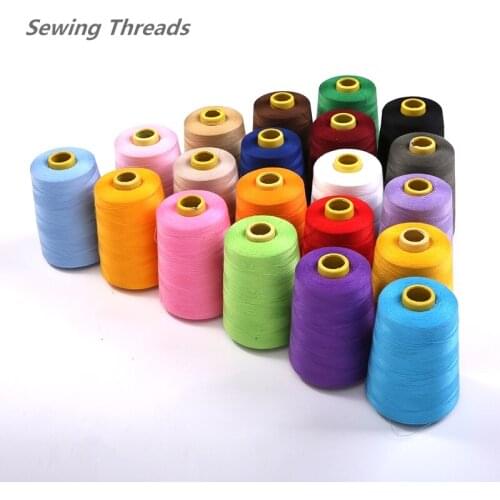 N 8000 Yards Orange Industrial Overlock Sewing Machine Polyester Thread Sewing Line 19 colors