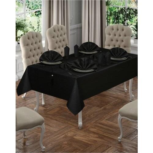 Black Table Cloth Set 12 Personality 26 Piece