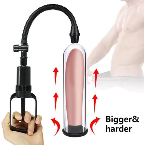 Enlarge Penis Pump Penis Enlargement Vacuum Pump Penis Trainer Cock Dick Extender with Lubricant Male Massager Sex Toys for Men