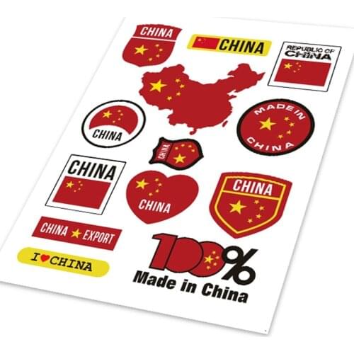 Noizzy Hello China Car Stickers Pack Bicycle Vinyl Auto Doodle Decals Iphone Laptop Suitcase Helmet Motorcycle Helmet Styling
