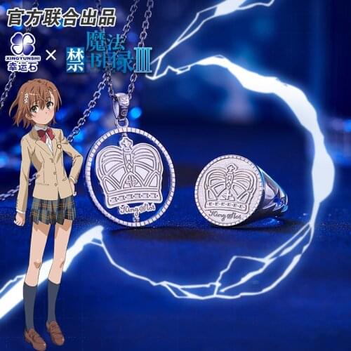 Toaru Majutsu no Index Misaka Mikoto Anime Pendant Necklace 925 Sterling Silver Manga Role Action Figure Gift