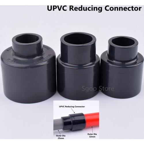 2~5Pcs UPVC Pipe Reducing Connector Direct Aquarium Garden Irrigation Hydroponics Frame Plastic Water Supply Pipe Connector