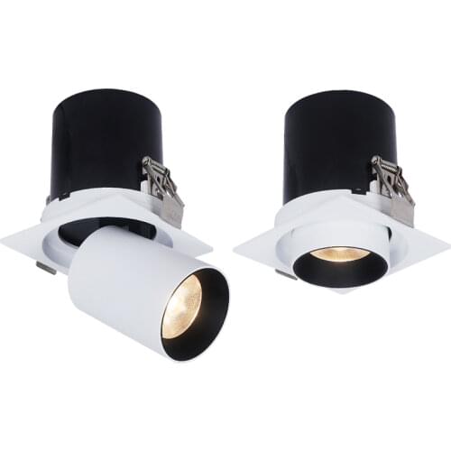 LED COB 10W 15W Led downlights Ceiling Spot light 360 degree Rotation Embedded AC85-265V Black/White Housing Ceiling Downlight