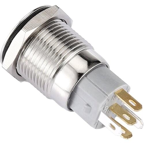 Blue Power Symbol&Angle Eye 12V LED Push Button Metal ON/OFF Switch Sales