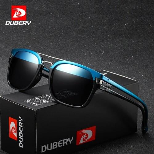 DUBERY Vintage Sunglasses Polarized Mens Sun Glasses For Men Square Shades Driving Black Retro Oculos Male 9 Colors Model 1948