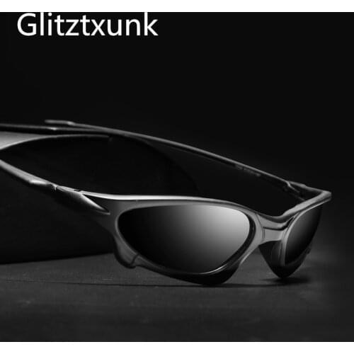 Glitztxunk Sports Polarized Sunglasses Men Brand Design Retro Sun glasses Male Driving Black Goggles Eyeglasses UV400 Oculos