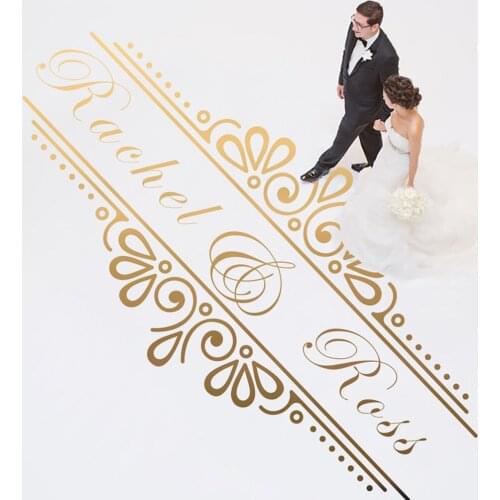 Custom Large Bride Groom name Wedding Dance Floor Party Wall Sticker Wedding Monogram Personalized Name Decal Vinyl Home Decor