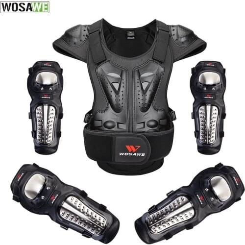 WOSAWE Adult EVA PE Protective Armor chest back shoulder Protective Gear Skiing Skating Racing Skateboard Safety Vest
