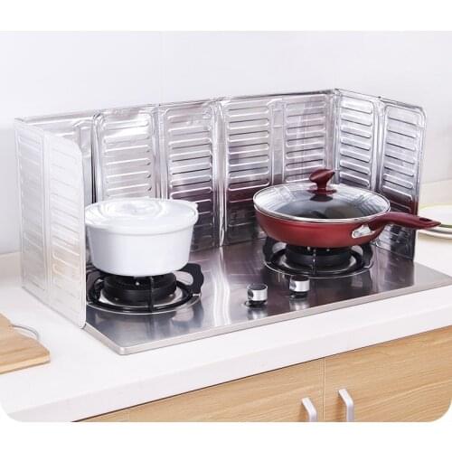 Aluminium Foil Oil Splatter Guard Plate Gas Stove Splash Proof Screen Baffle Home Kitchen Accessories Cooking Tools Gadgets 1pc