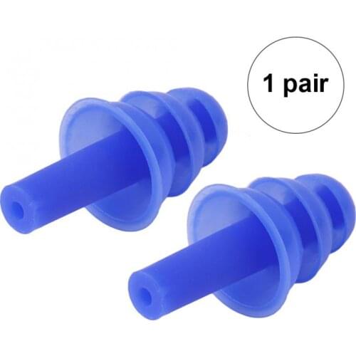 1 pair Blue Spiral Solid Convenient Silicone Ear Plugs Anti Noise Snoring Earplugs Comfortable For Study Sleeping Tool Set/Kit
