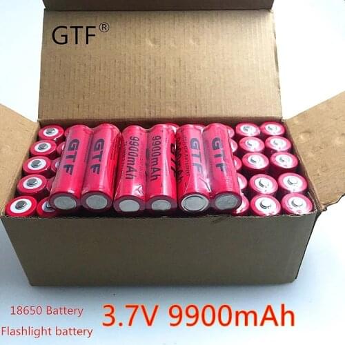 100% New 3.7V 18650 Battery 9900mah lithium batteria rechargeable lithium battery for flashlight Torch Accumulator Cell Dropship