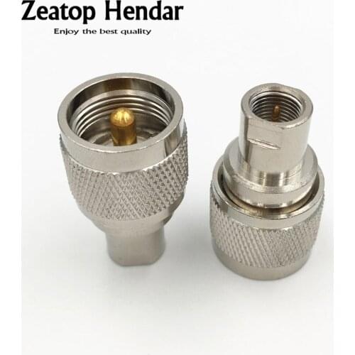 2Pcs Brass FME Male Jack to UHF PL259 Male Plug RF Coaxial Straight Adapter Wire Connector