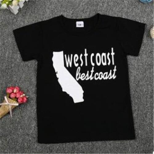 2020 New Style 1-5Y Summer Kids Baby Boys Causal T Shirts Letter Cartoon Print Short Sleeve Pullover Black T Shirts