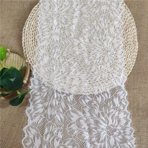 23 cm elastic lace width DIY lace decorative cloth embroidery white lace decorative craft sewing material clothing accessories