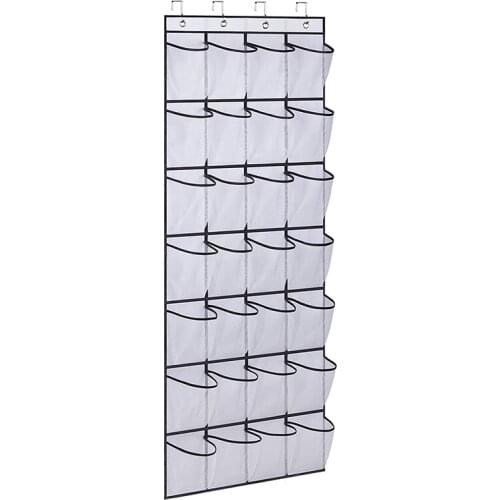 28 Large Mesh Thickened Door Shoe Storage Bag 4 Hooks Mesh Shoe Storage Rack Storage Rack
