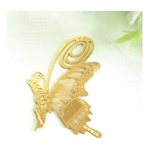 3pcs Metallic Bookmarks Beautiful Creative Hollow Metal Bookmarks Butterfly Rose