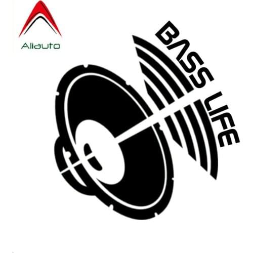 Aliauto Bass Life Car Sticker Creative Sunscreen Waterproof Decoration Decals Automobile Accessories Black Silver,12cm*11cm