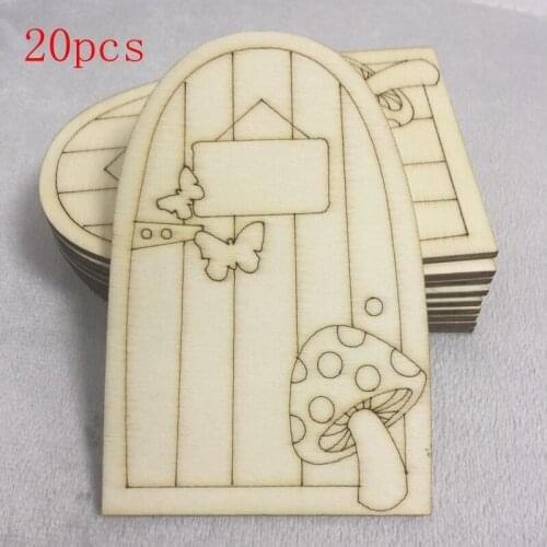 Free shipping Miniature Fairy Door Elf Door Wooden Fairy Decoration for DIY Craft Decoration