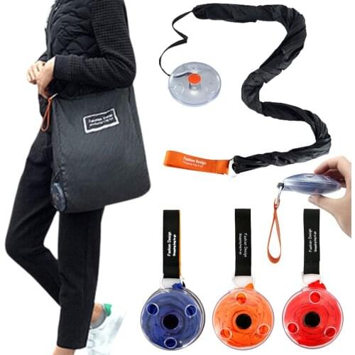 Big Size Portable Shopping Bag Ultra Small Carrying Storage Handbags Multifunctional Pouch Shoulder Bag Foldable Rolling Type