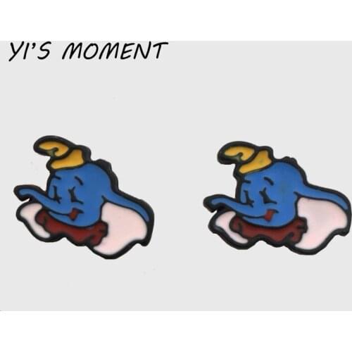 Birthday Gift Enamel Earrings Cute Little elephant Earing for kids