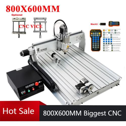 CNC Router Machines 8060 Metal Engraver Wood Milling Machine 4Axis USB Port 2200W 1500W Water Cooling Spindle Mach3 ER11 ER16