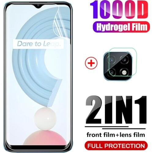 Readmi c21 hydrogel film hd camera lens screen protectors film not glass realmy c21 for oppo realme c21 c 21 21c film 6.5"