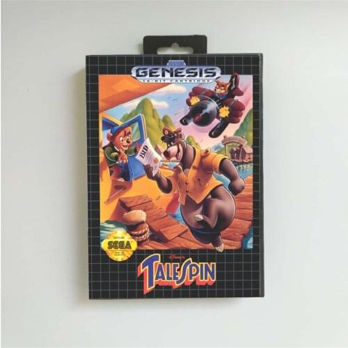 TaleSpin Tale Spin - USA Cover With Retail Box 16 Bit MD Game Card for Sega Megadrive Genesis Video Game Console