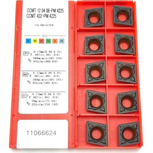 CCMT120404 CCMT120408 PM 4225 Carbide Tool CNC Lathe Tools Metal Cutting Tool High Quality Cutting Tool Turning Inserts